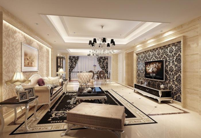 Giấy dán tường phòng khách Đẹp