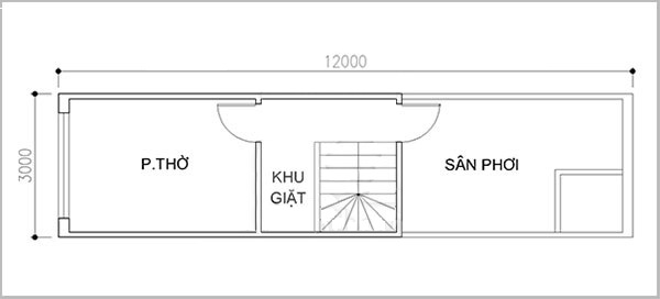 Mặt bằng tầng tum, thi công tầng xây dựng nhà ở